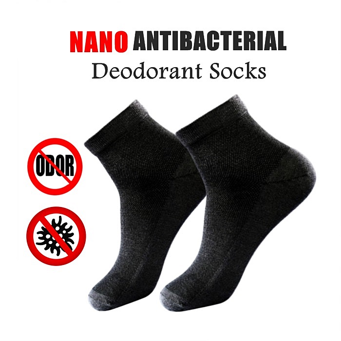 Buy Nano Antibacterial And Deodorant Socks Men's Cotton Seasoning Socks
